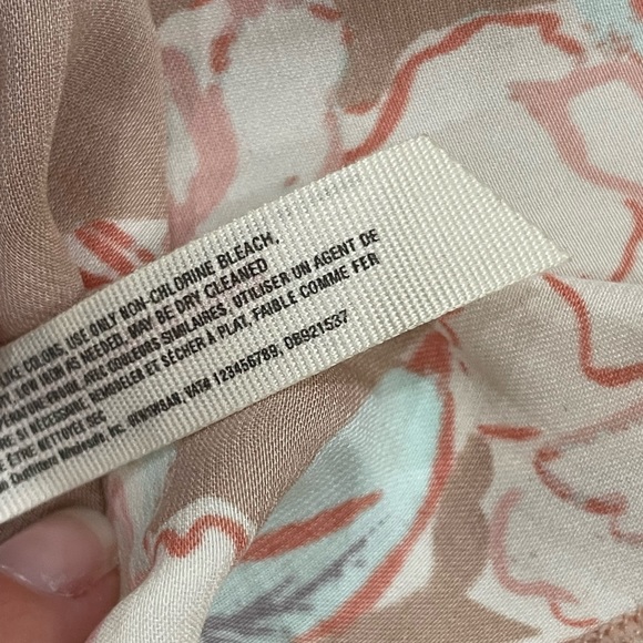 Free people line up printed cami top wide petal beige tank - Picture 4 of 6